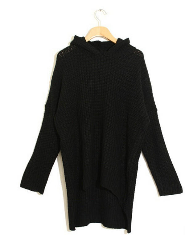 Lady Loose Casual Long Sleeve Irregular Jumper Sweater Plus Size