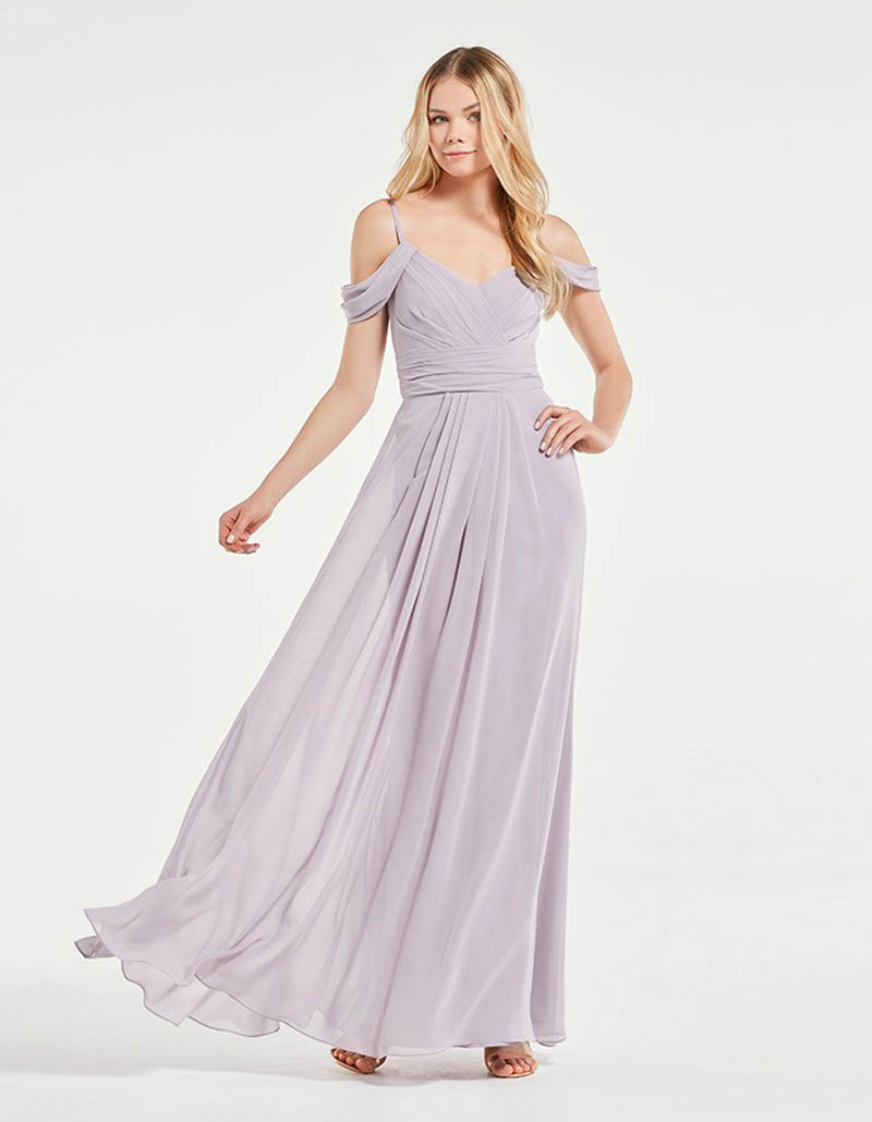 Stunning Draped Shoulder Grecian Style Bridesmaid Dress