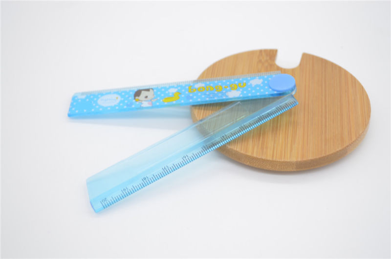 10cm Cartoon Color Spot Folding Plastic Ruler for Office Stationery