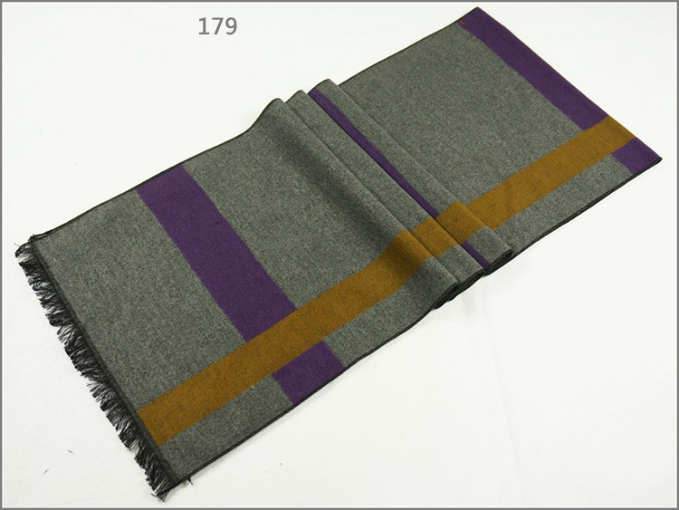 Men's Womens Unisex 2-Tone Reversible Cashmere Feel Winter Warm Thick Knitted Woven Scarf (SP825)