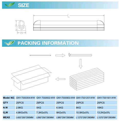 Al+PC LED T5 Tubes