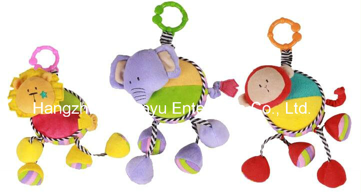 Factory Supply Baby Plush Stuffed Musical Movement Pull Toy