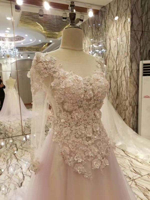 New Arrival 2017 Multi-Color Marriage Pale Pink Wedding Dresses