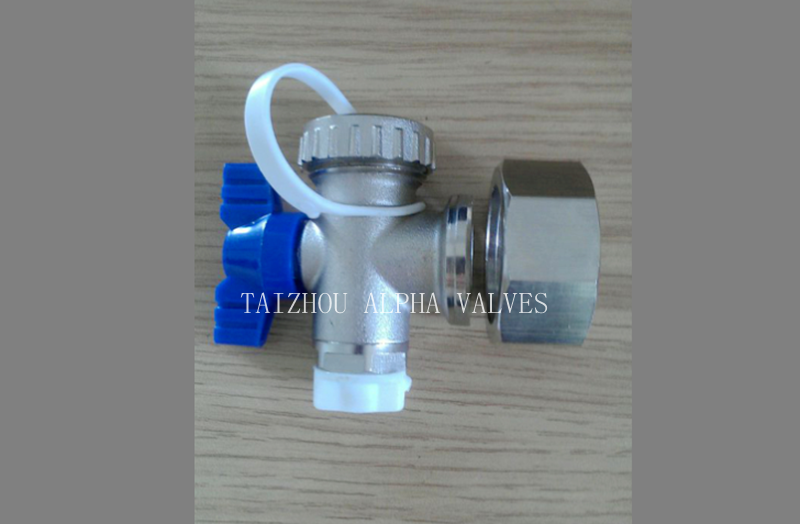 Brass Ball Valve with Plastic Tape and Removed Nut (a. 8002)