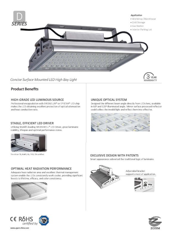 Manufacturer of 120W High Efficiency LED Warehouse High Bay Lighting