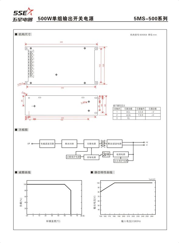 36V DC 14A 500W Regulated Switching Power Supply