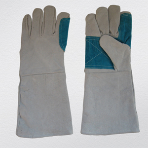 Grey Cow Split Leather Welding Work Glove
