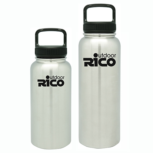 Durable Stainless Steel Vacuum Sports Bottle Silver 40oz