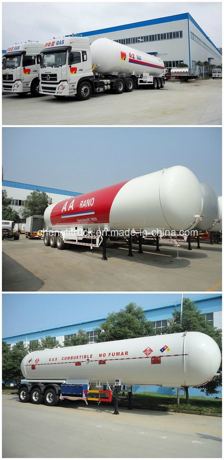 3 Axle 56000L LPG Tank Trailer 25tons LPG Trailer 20tons LPG Gas Trailer for Dubai