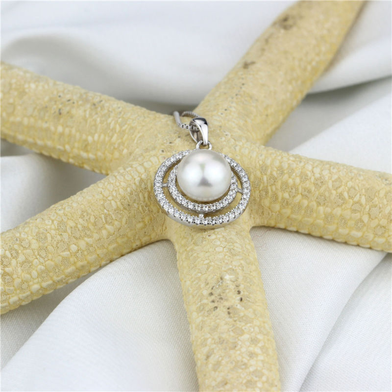 Large Luxery 925 Sterling Silver Pearl Pendant