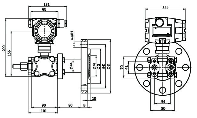 SMP858-Dst Standard Flange Differential Pressure Level Transmitter