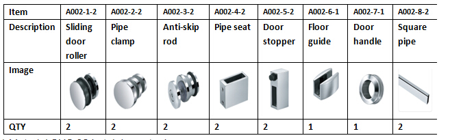 Factory Price Stainless Steel 304 Glass Sliding Door Roller for Shower Room