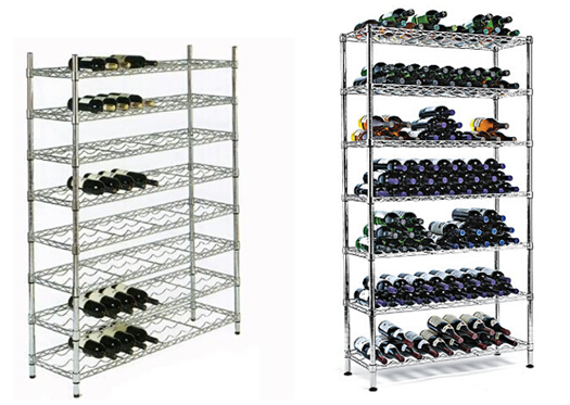 Adjustable K/D Metal Chrome Wine Rack Shelf (WR9035150A5C)