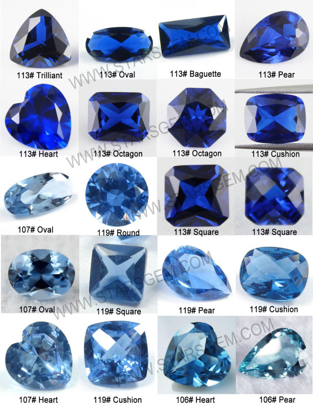 Beautiful Dark Blue Spinel Pear Synthetic Sapphire for Jewelry