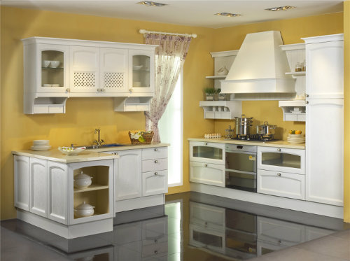 L Shape White Australia Fashion Kitchen Cabinetry