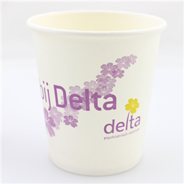 Custom Logo Printed Disposable Single Wall Coffee Paper Cup with Lids