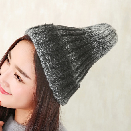 Womens Unisex Autumn Winter Warm Knitted Tie Dyed Gradual Caps Beanie Braided Hat (HW122)