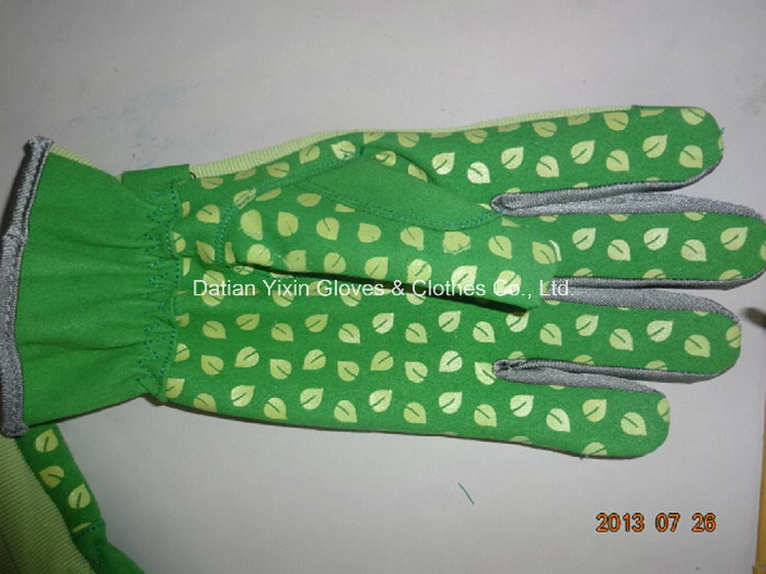 Garden Glove-PVC Dotted Glove-Work Glove-Labor Glove-Leather Glove