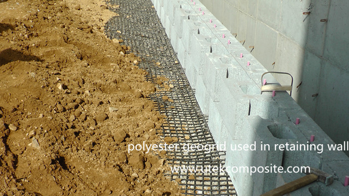 Polyester Uniaxial Geogrid for Retaining Wall