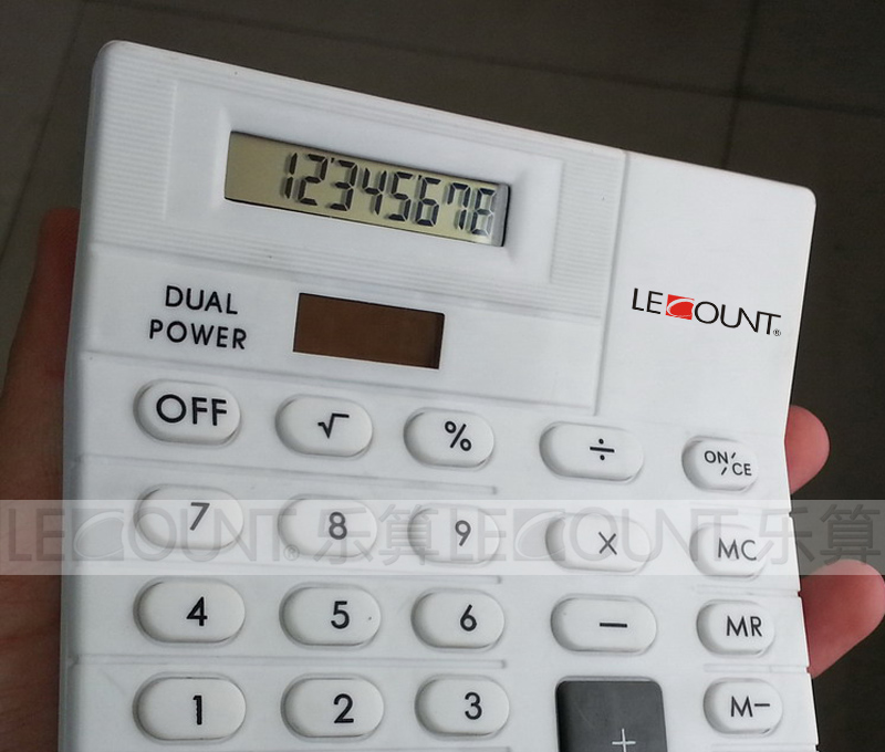 8 Digits Dual Power Desktop Calculator with Big Room for Logo (LC262)