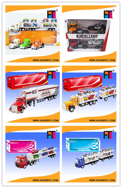 Hot Big Toy Friction Truck Toy Car with 6 Small Cars