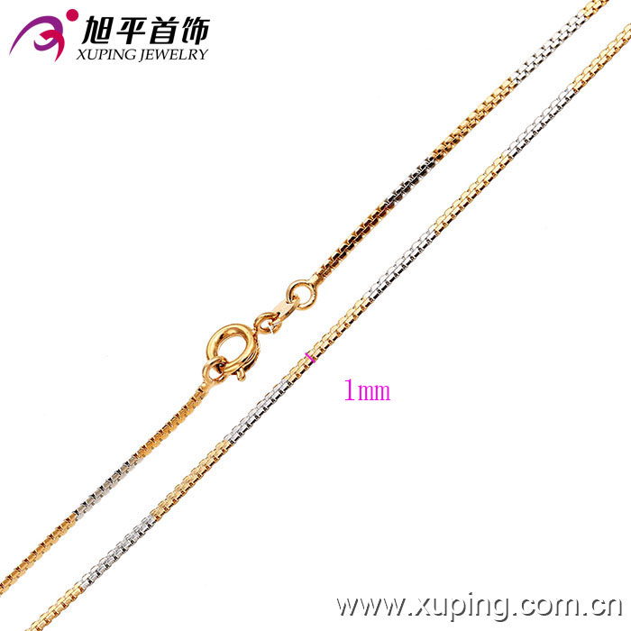 Fashion Man Multicolor Gold Plated Necklace (42382)