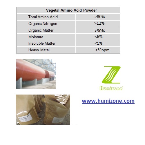 Amino Acid Organic Fertilizer: Humizone 80% Vegetal Amino Acid (VAA80-P)