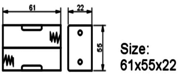 AA Size Battery Holder Waterproof Battery Holder 26650 Battery