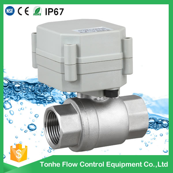 NSF61 Water Controller Timer Garden Stainless Steel Electric Ball Valve