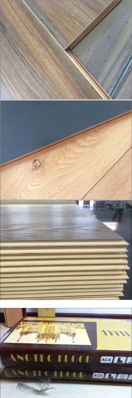 HDF Waterproof Hand Scraped Grain Laminate Flooring