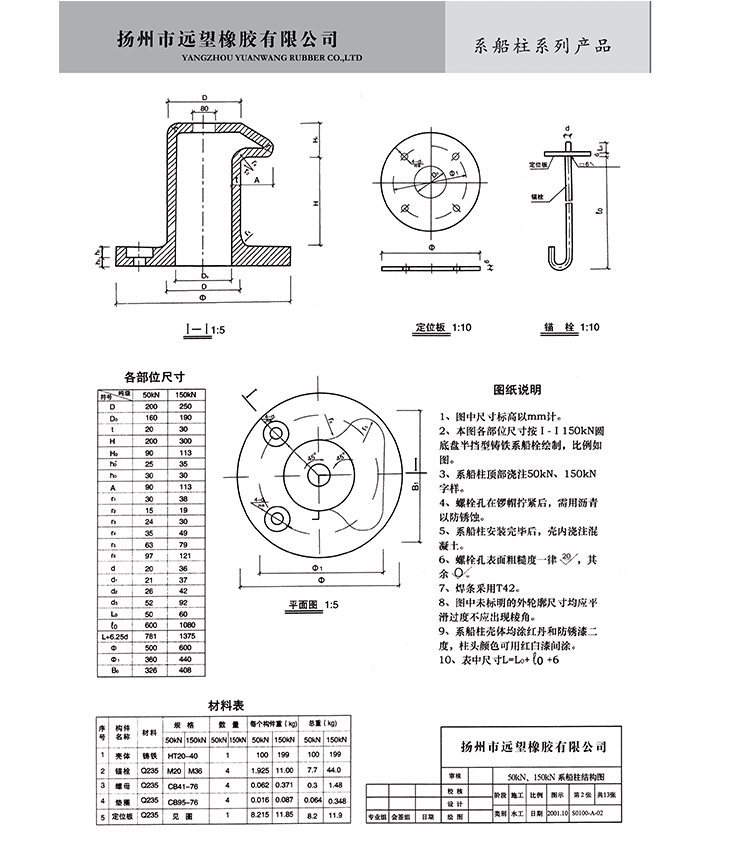 T Head Marine Mooring Bollard