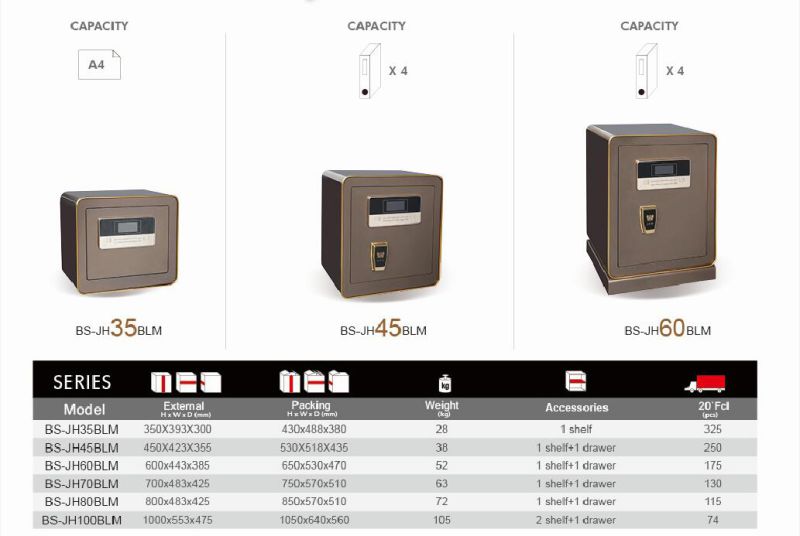 Yongfa BS-Jh60blm Electronic Burglary Safe Box