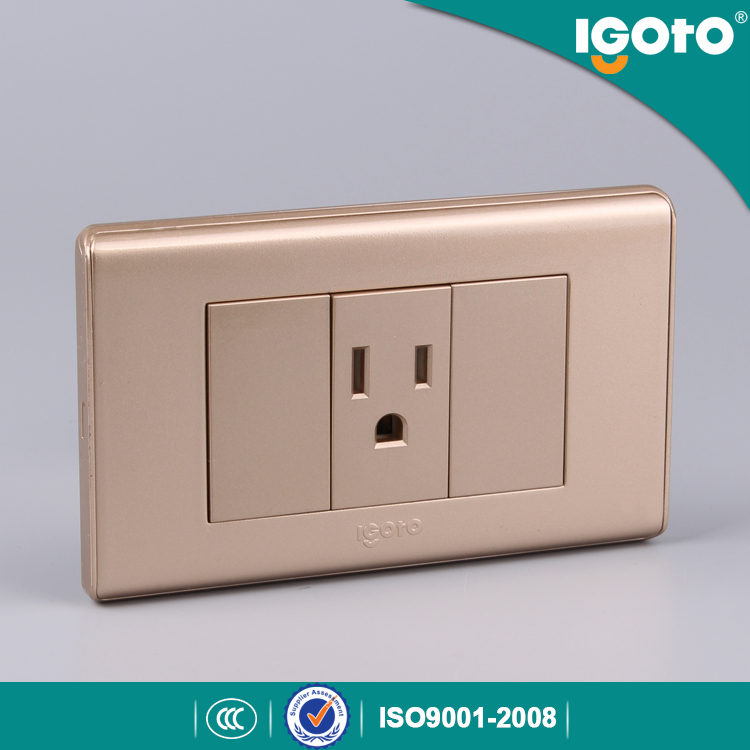 Golden Color 118 Type Receptacle for Peru Market