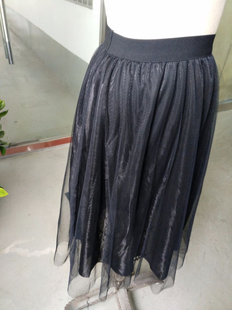 Pure Pleated Yarn Fashion Ladies Skirt