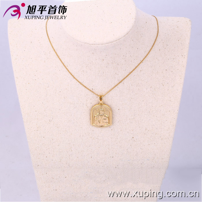 32146 Fashion Lively Human 18k Gold-Plated Imitation Jewelry Pendant Chain in Environmental Copper