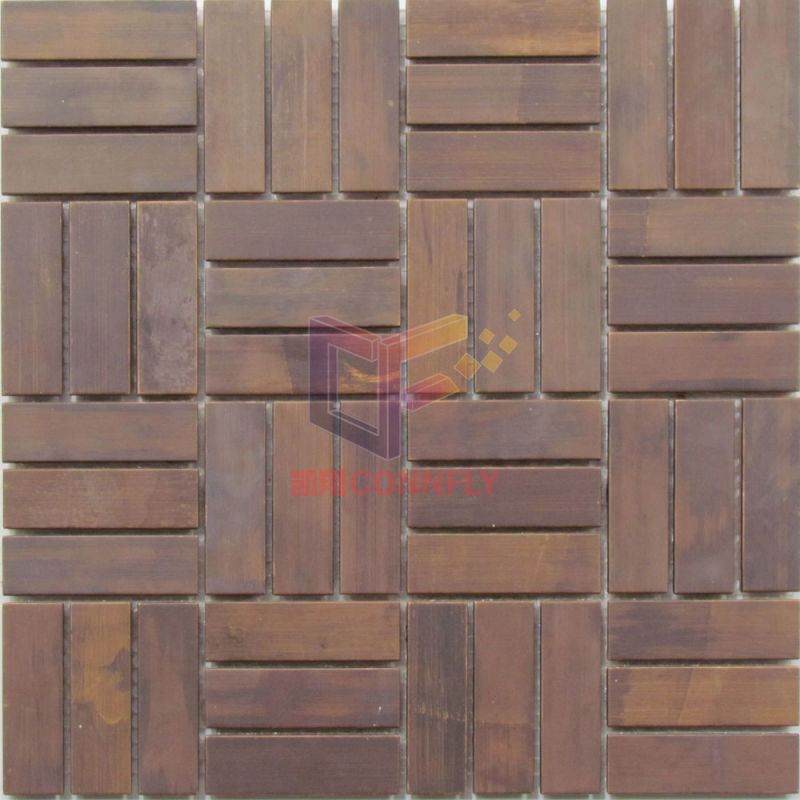 Rustic Copper Wit Pattern Mosaic Tiles (CFM1016)