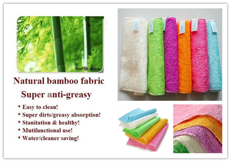 No Detergent Cleaning kitchen Bamboo Dishcloths Factory Manufacture