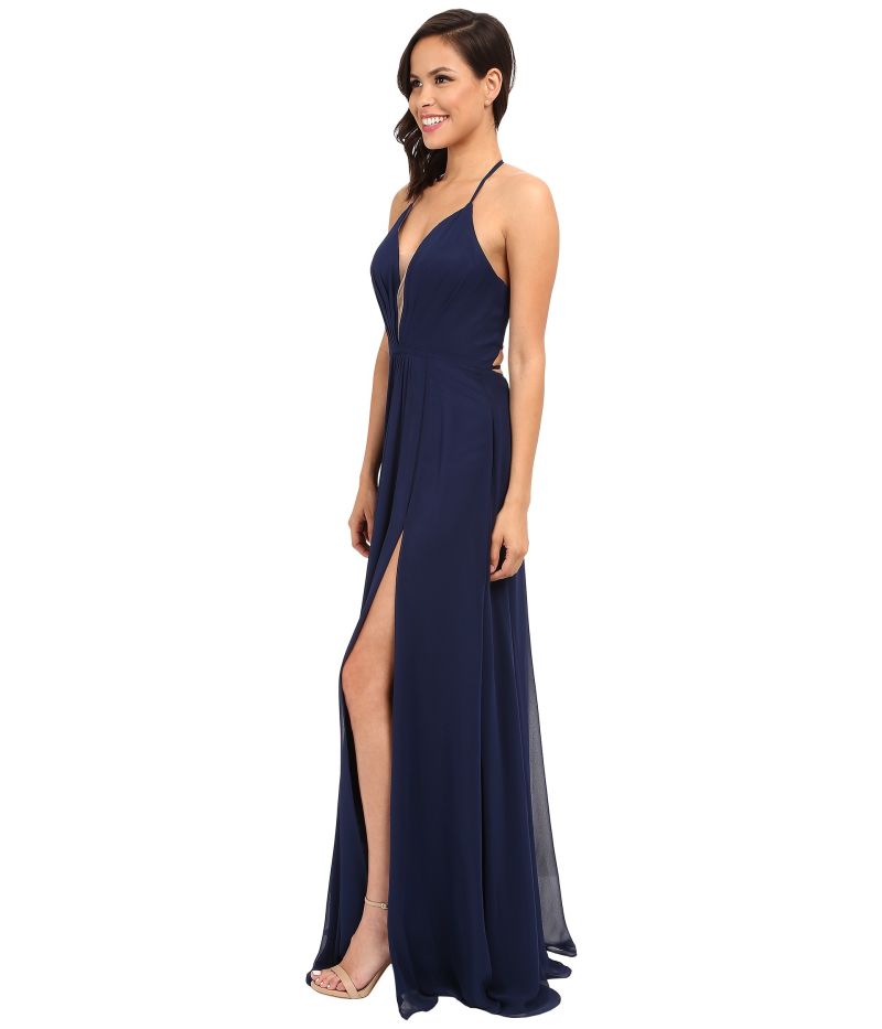 Women Evening Dress with Sleeveless Backless Long Dress