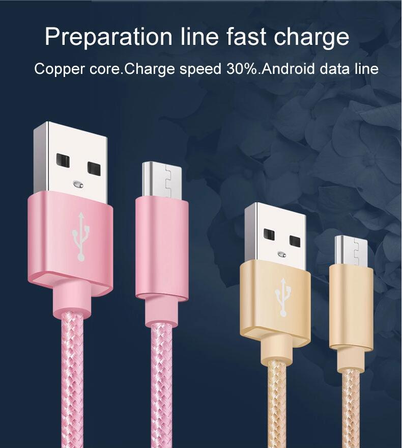 USB Fast Charger Data Cable for Android Mobile Phone