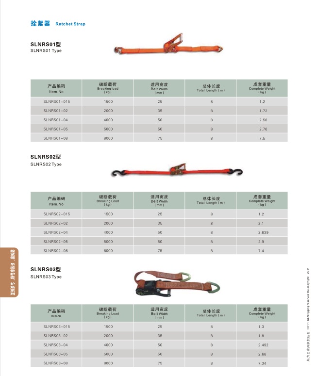 Logistic Straps with E Tracking Fitting and Aluminium Handle Ratchet