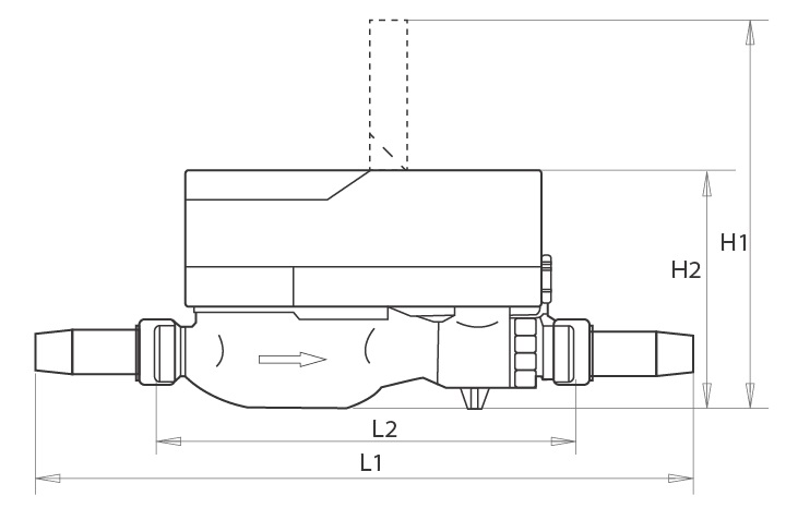 Multi Jet Dry Type Brass Body Water Meter