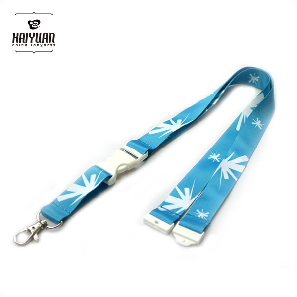 Promotional Cheap Colorful Neck Polyester Lanyard with White Release Buckle