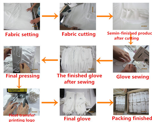 13 Gauge White Nylon Safety Gloves Wtih Competitive Price (DCH129)