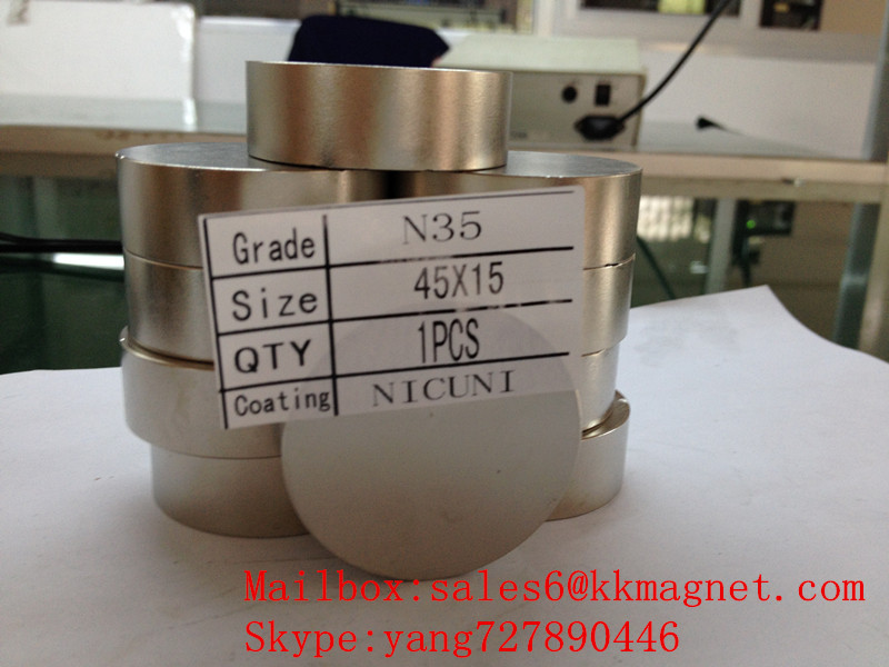 neodymium Magnet for water meters: Neva, Metron, Gerrida (until 2008 onwards: D45X15mm d45X15mm