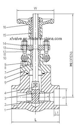 API602 800lb Forged Steel A105 Thread End NPT Gate Valve