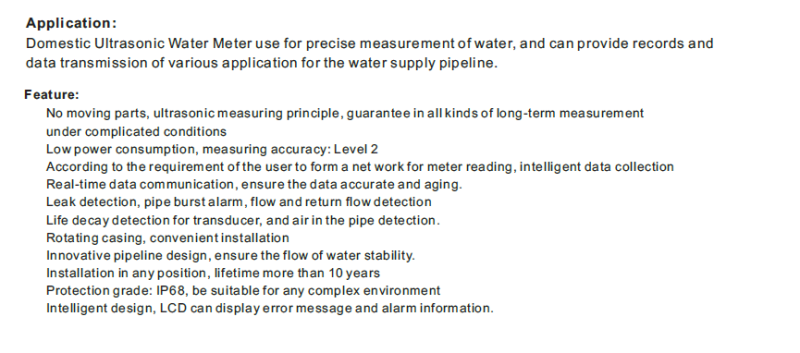 Prepaid Ultrasonic Water Meter