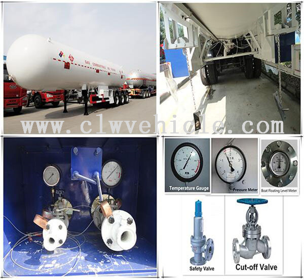 China Manufacture New 3 Axle 50cbm 56cbm LPG Tank Trailer for Sale