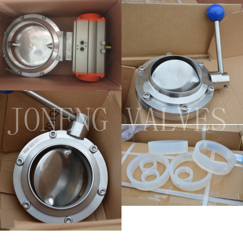 Stainless Steel Sanitary Tri-Connection Butterfly Valve (JN-BV3003)