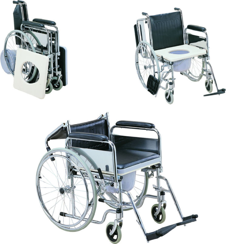 2016 Hot Sale Portable Commode Wheelchair