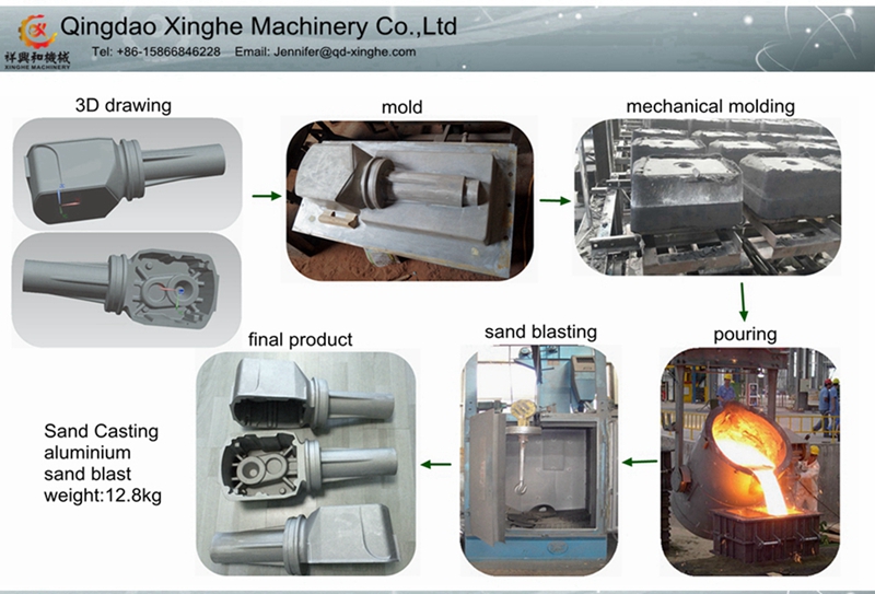 Custom Engine Parts Aluminum Sand Casting with Deburring